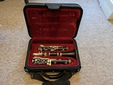 W. Schreiber 6010 B flat Black Clarinet used + unused mouthpiece and ligature 