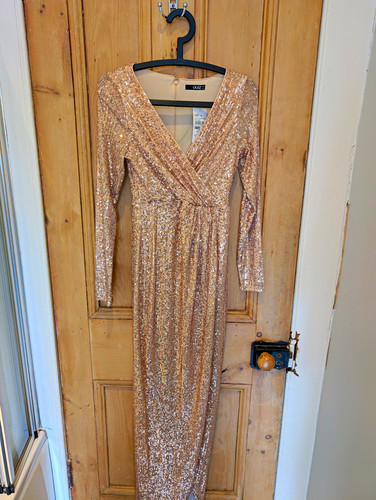 Quiz rose gold sequin - sequin, v-neck