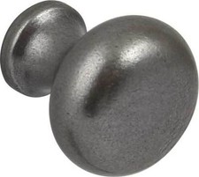 Pewter Cast Iron Knob Kitchen Cupboard / Wardrobe Door Handle 35mm