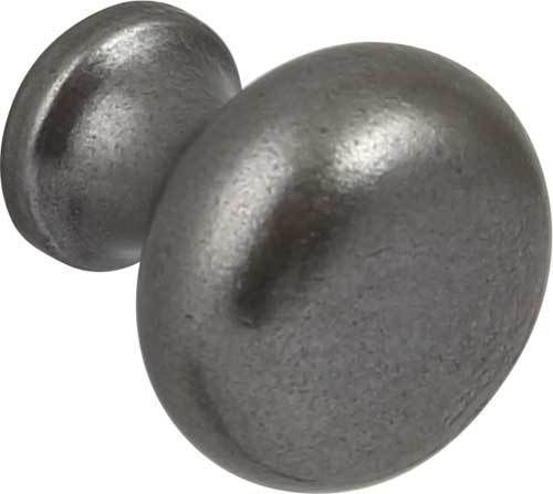 Pewter cast iron knob - pewter,