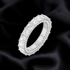 Womens Platinum Princess Cut