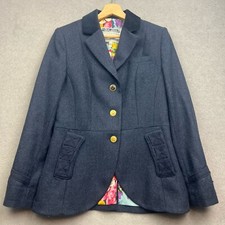 JOULES Tweed Jacket UK 12 Navy