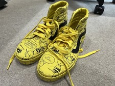 RARE -WORN ONCE - Peanuts x Vans Hi-Top Trainers - Yellow Lace Up - Women’s UK 5