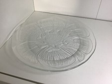 Vintage Arcoroc. Duralex. France. Sainson. Flower. Poppy Pattern. Glass Plate.