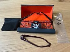 Red or Dead Ladies Glasses Frames Red Tortoiseshell Exchangeable Arms Case VGC