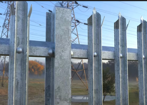 Palisade fencing galvanised - palisade,