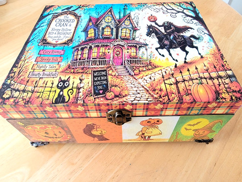 Handmade decoupage wooden box - decoupage,