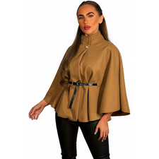 Women's Belted Poncho Cape