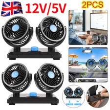 Dual Head Car Fan Portable