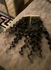 12" BRAZILIAN VIRGIN HUMAN HAIR T-PART  CLOSURE DEEP WAVE 12A