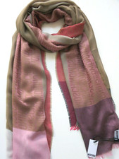Moschino ladies scarf modal cashmere silk brown beige pink NEW womens designer