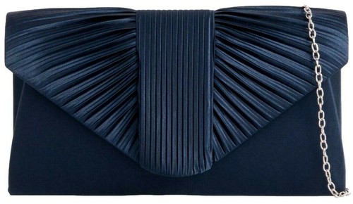 Navy clutch bag ladies - bag, dark