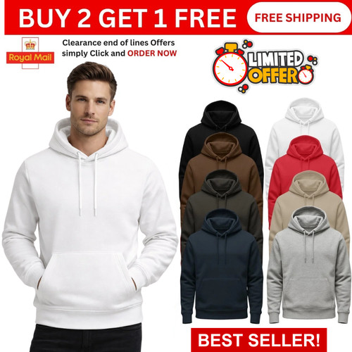 Mens pullover fleece hoodie - fleece,