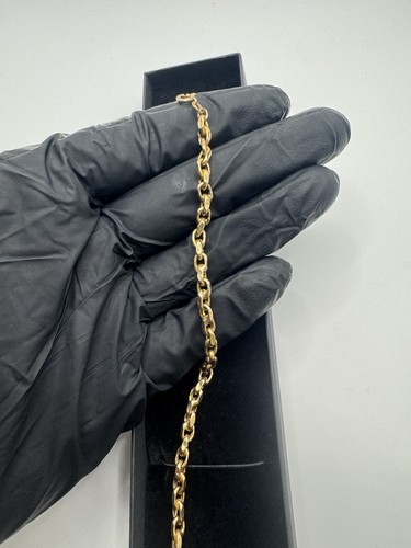 9ct gold belcher bracelet 6g - gold,