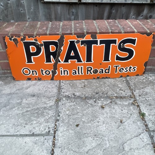Pratts automobilia enamel - pratts,