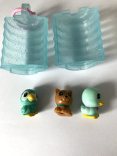 Vintage Tiny Squinkies  Zinkies Bird Duck Dog in keyring case collectable play