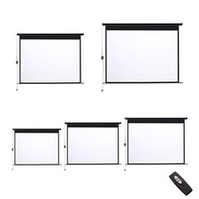 Projector Screen 60/72/84/92/100/120 Inch Electric/Manual Pull-Down Home Cinema
