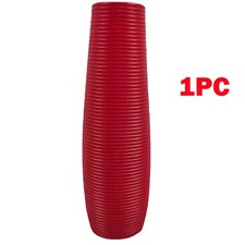1X Tall Floor Vase Red Plastic