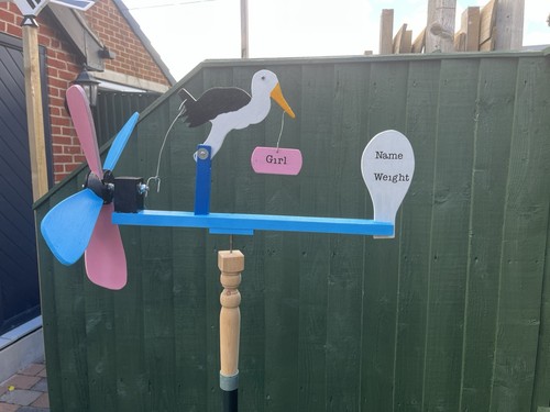 Painted bird whirligig wind - painted,