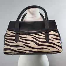 M&S Zebra Pony skin Fur Leather Hobo Satchel Style Shoulder Bag Retro Kelly