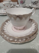 Bone China Vintage Shabby Chic Tea Party Set Cup Saucer Plate
