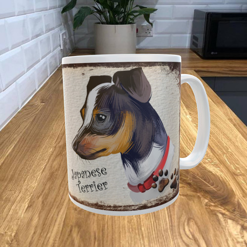 Japanese terrier dog 11oz - terrier,