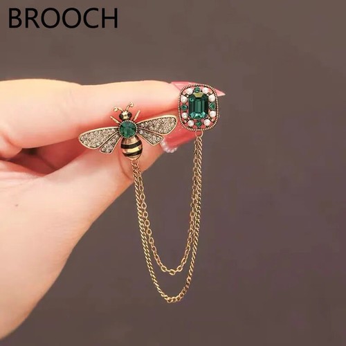 Vintage bee chain - vintage, brooch