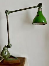 Rare Authentic Vintage Jieldé Industrial Lamp with Green Enamel Shade