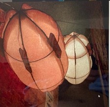 Rare Pair Zeppelin Airship rocket blimp style 6 foot long with LED light within