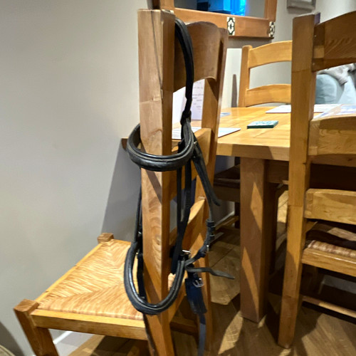 Black leather comfort - leather, bridle-
