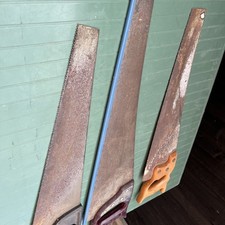 3 vintage wood saws lengths 61
