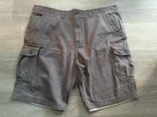 Mantaray Men’s Grey 100% Cotton Cargo Shorts - Waist 42 Inch