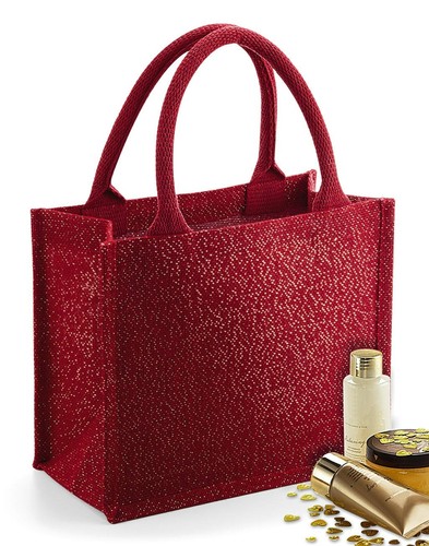 Small jute gift bag gold - jute,