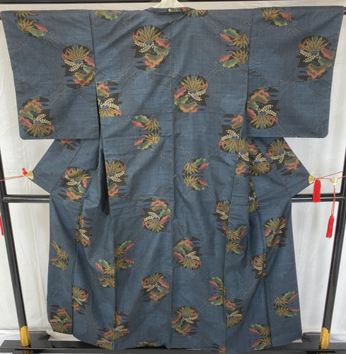 Japanese vintage kimono silk - kimono,