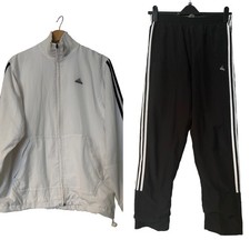 Ladies White And Black Adidas Originals Tracksuit Size 12/M