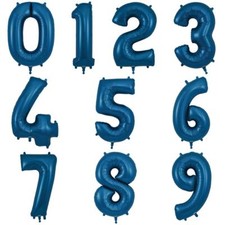 Navy Blue Number Foil Balloon