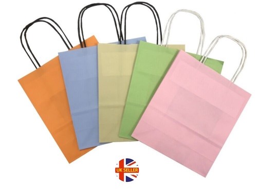 Pastel gift bags twisted - pastel,