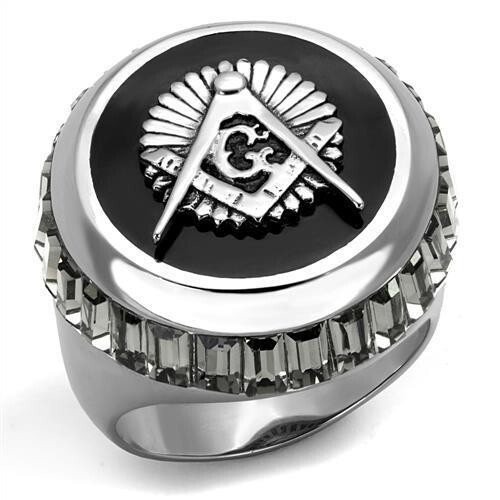 Mens silver masonic ring - masonic,