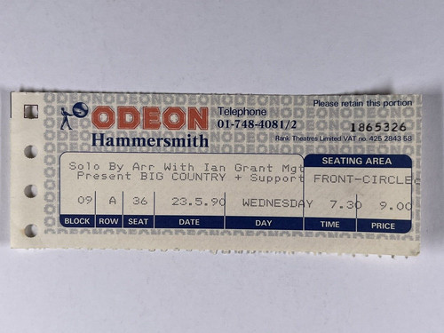 Big country ticket stuart - big,