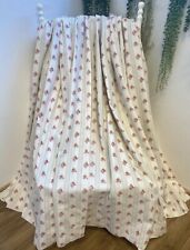 Cath Kidston Blue Green Pink Cotton Floral Blackout Curtains 31Wx56D With Pelmet