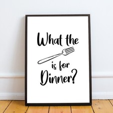 Funny Kitchen Print Framed Wall Art Home Decor Gift Home Plaque Family Gift