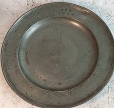 Antique Pewter Circular Dish