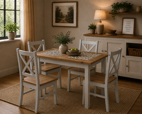 White distressed waxed - &,