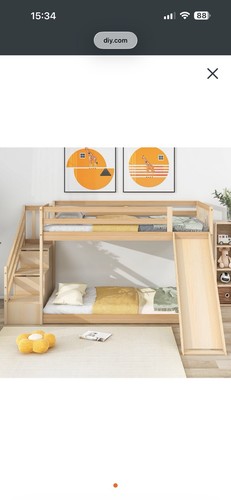 Bunk bed with slide - , and