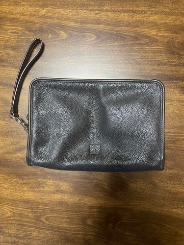 Loewe anagram clutch bag dark - loewe,