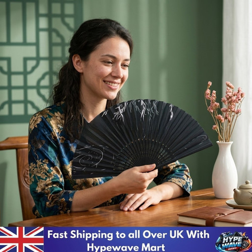 Silk bamboo folding hand - folding, fan