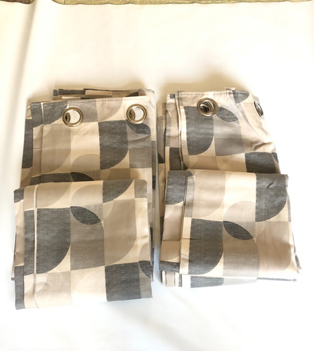 Pair eyelet curtains - eyelet,