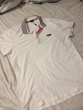 Hugo Boss White Collared T-shirt Polo Top Men's  Large