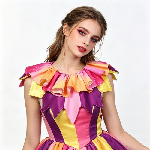 Colorful clown collar - collar, neck
