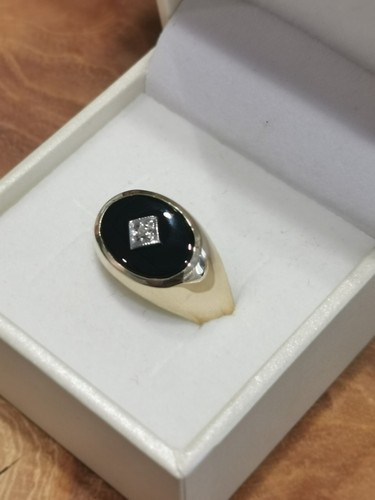 Onyx men signet - ring, 8